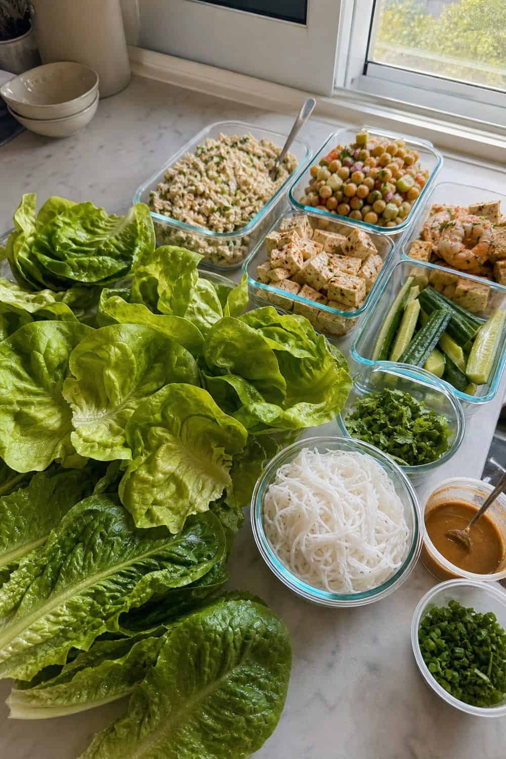 summer meal prep section 14 prep lettuce wrap fillings