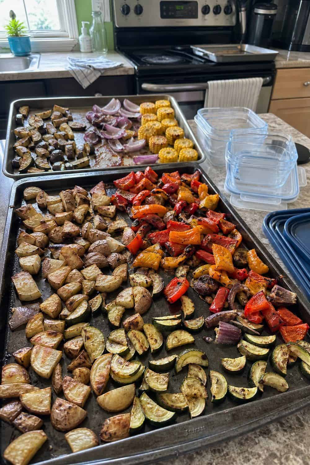 summer meal prep section 16 roast vegetables before the kitchen heats up