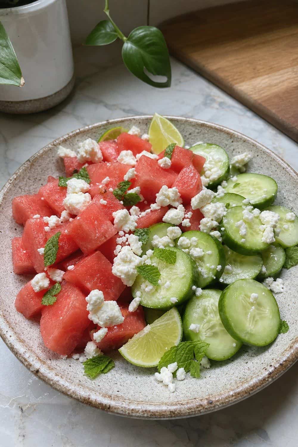 20 Summer Snack Plate Ideas for Hot Weather 1. Watermelon Feta Cucumber Plate summer snack plate