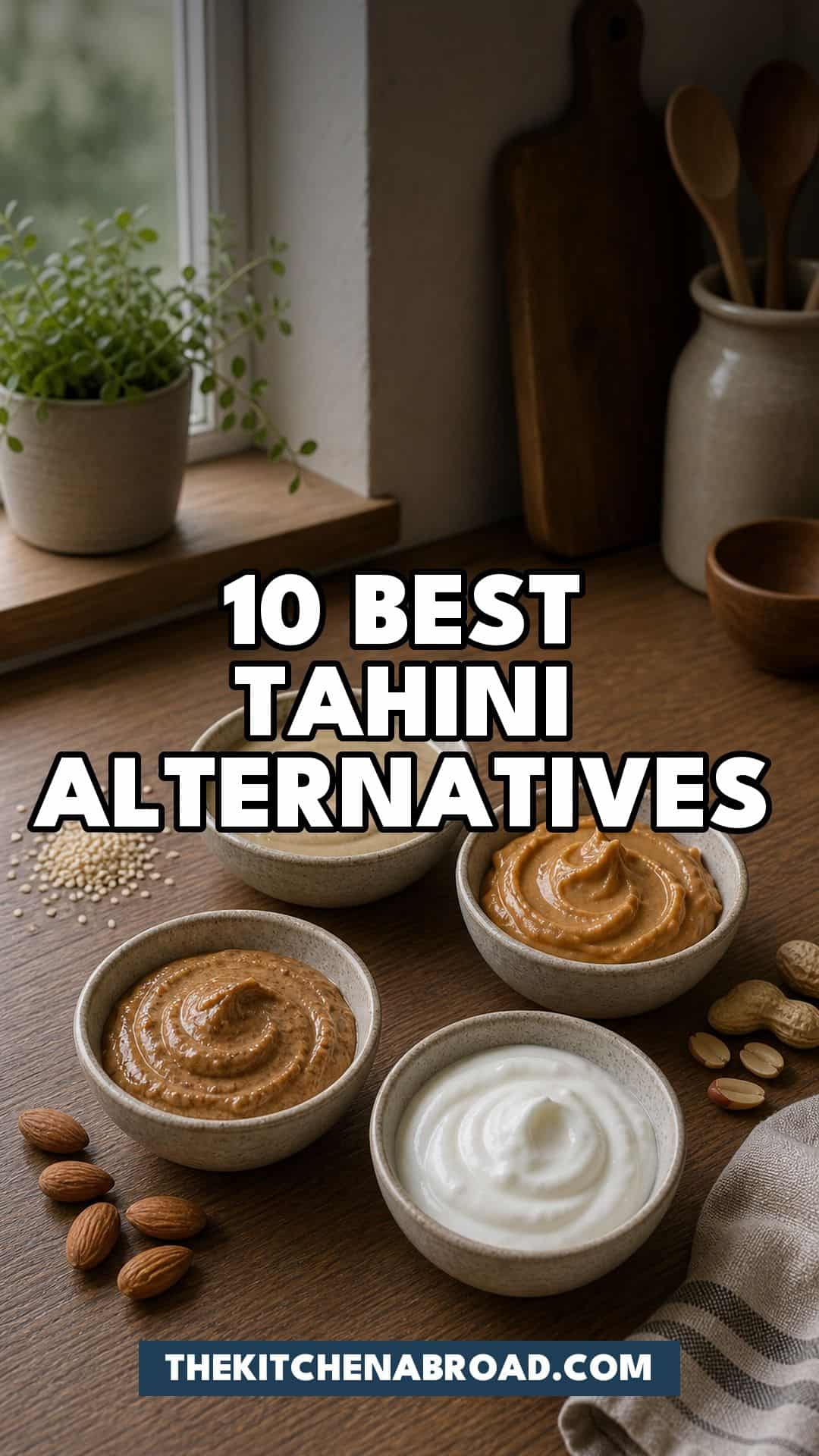 10 Best Tahini Alternatives Pinterest pin for 10 Best Tahini Alternatives