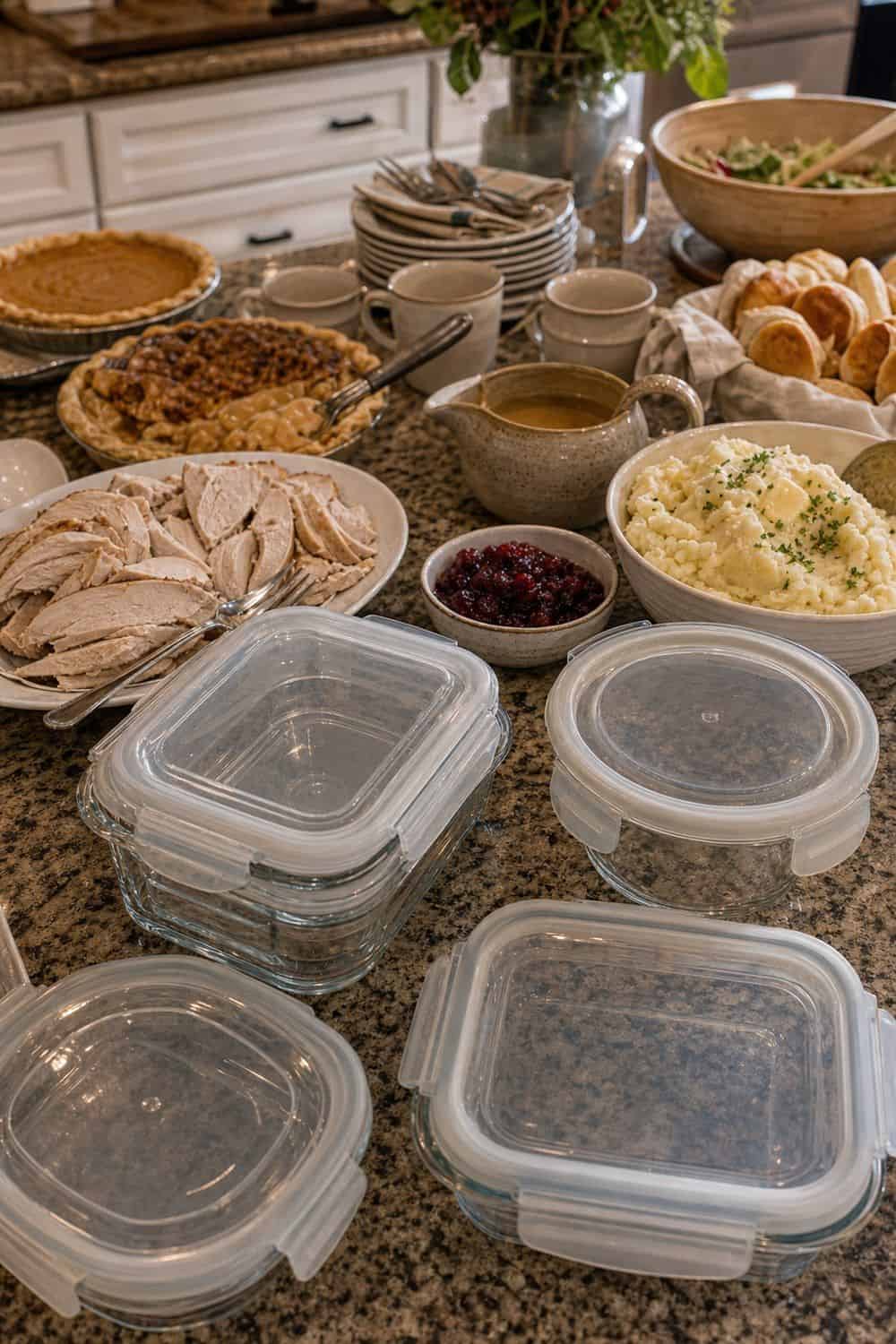 15 Thanksgiving Leftover Storage Ideas That Keep Food Fresh Leftover Containers Ready Before Dessert for Thanksgiving leftover storage