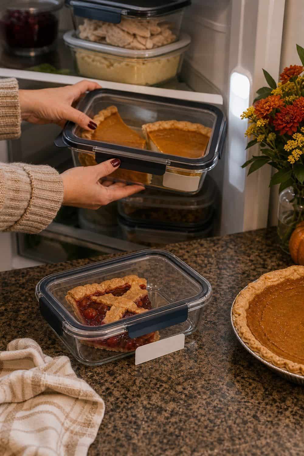 15 Thanksgiving Leftover Storage Ideas That Keep Food Fresh Pie Storage by Filling Type for Thanksgiving leftover storage