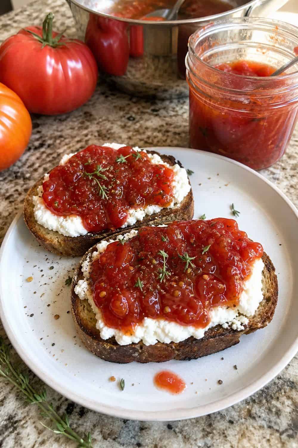 15 Tomato Season Food Ideas for Peak Summer Flavor tomato season food ideas 14 tomato jam cheese toast