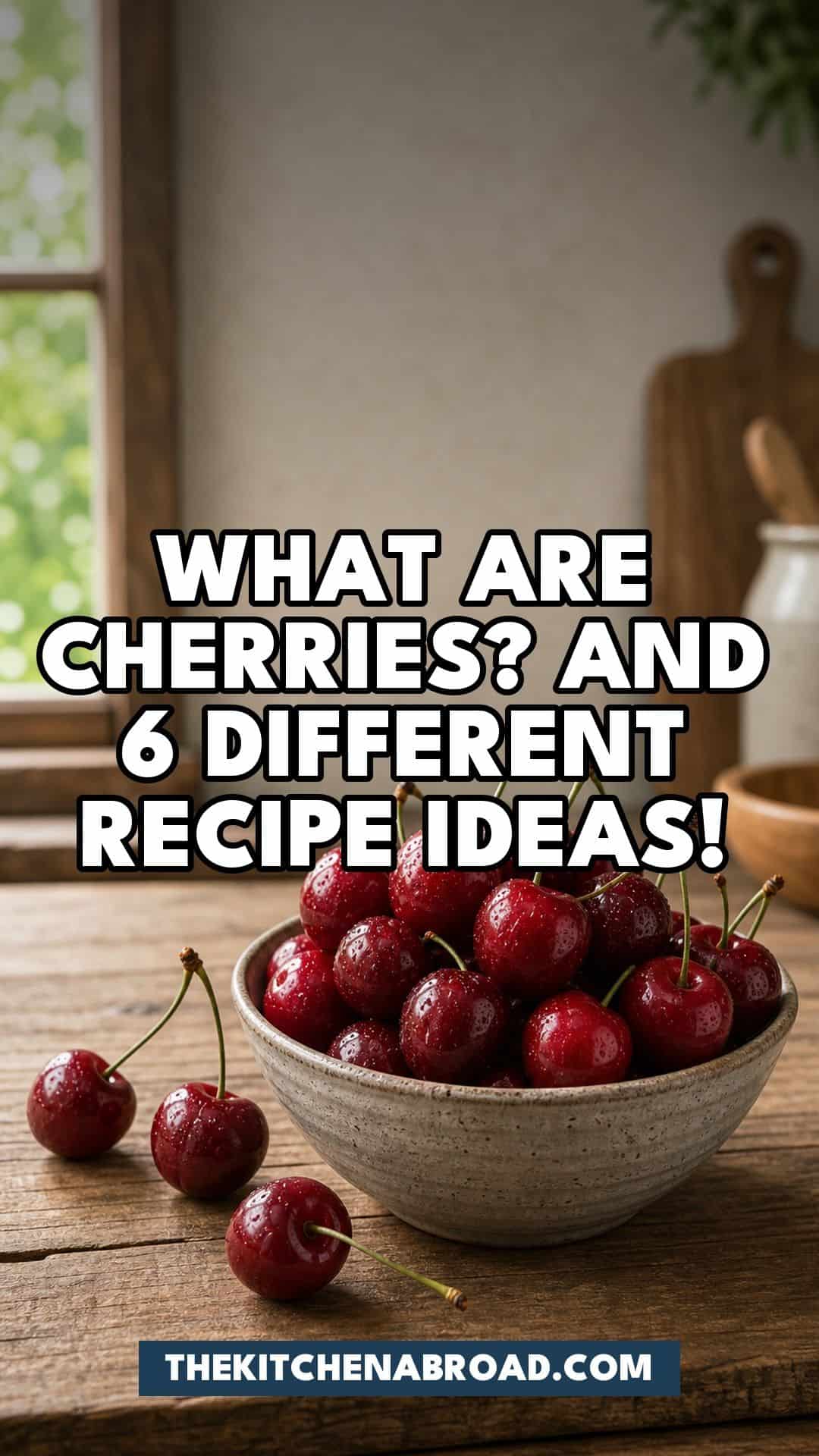 What Are Cherries? And 6 Different Recipe Ideas! Pinterest pin for What Are Cherries? And 6 Different Recipe Ideas!