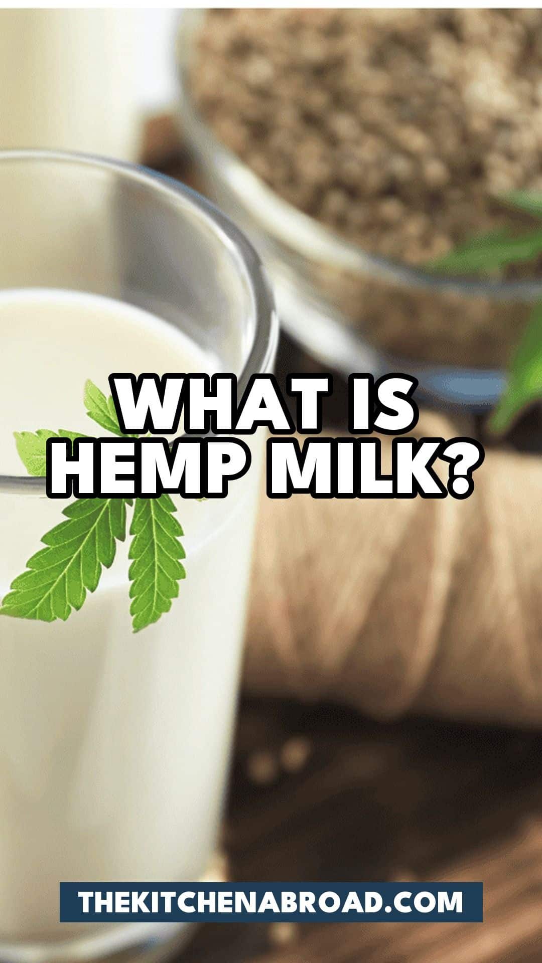 Pinterest pin for What Is Hemp Milk? And 5 Best Alternatives!