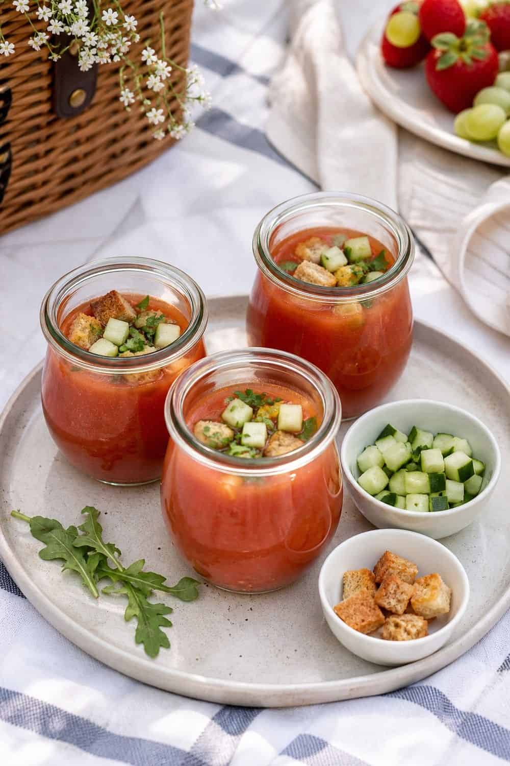 20 Aesthetic Picnic Food Ideas for Cozy Food Moments aesthetic picnic food ideas 19 chilled gazpacho shooters