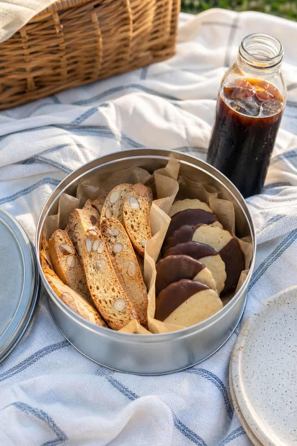 20 Aesthetic Picnic Food Ideas for Cozy Food Moments aesthetic picnic food ideas 20 picnic cookie and coffee tin