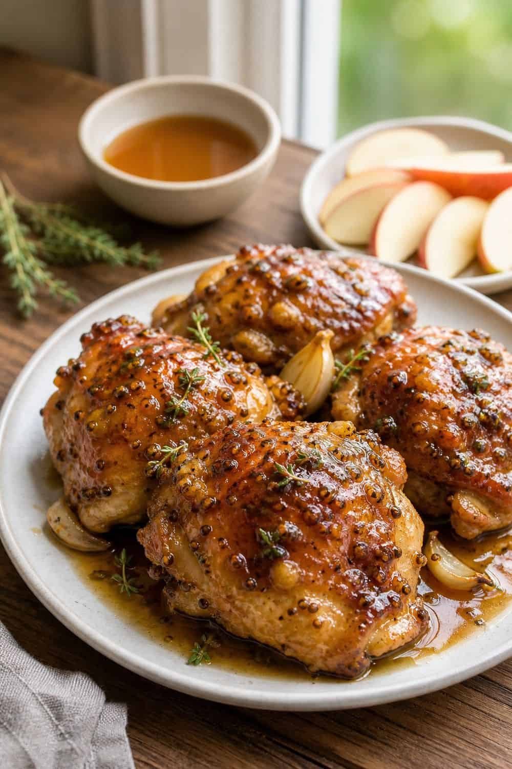 15 Apple Season Food Ideas for Cozy Food Moments apple cider glazed chicken with apples for a cozy apple season food idea