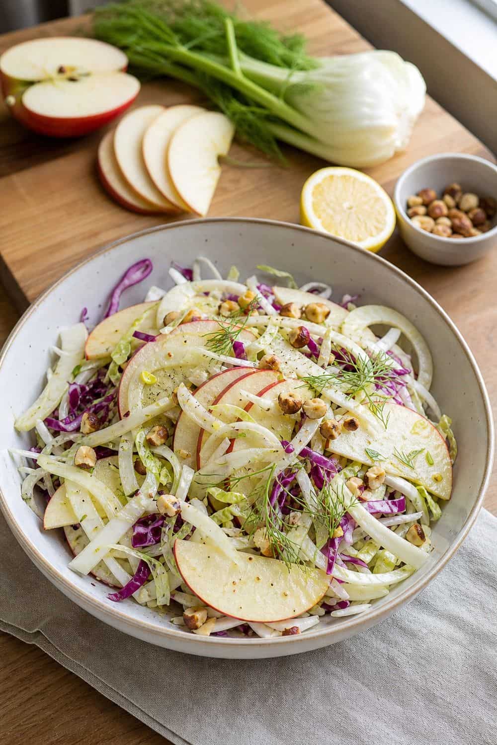 15 Apple Season Food Ideas for Cozy Food Moments apple fennel slaw with apples for a cozy apple season food idea