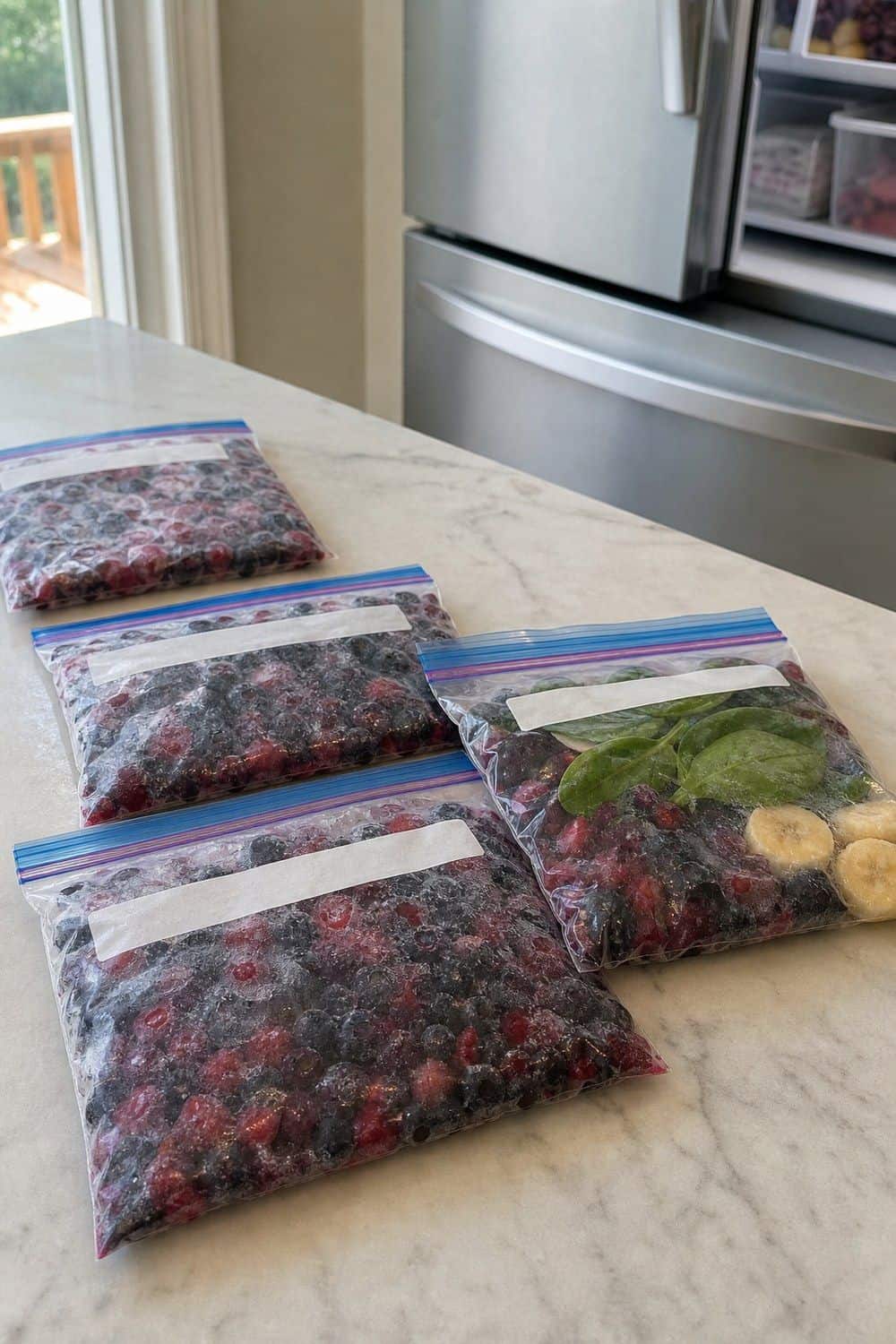 17. Smoothie Berries in Freezer Bags
