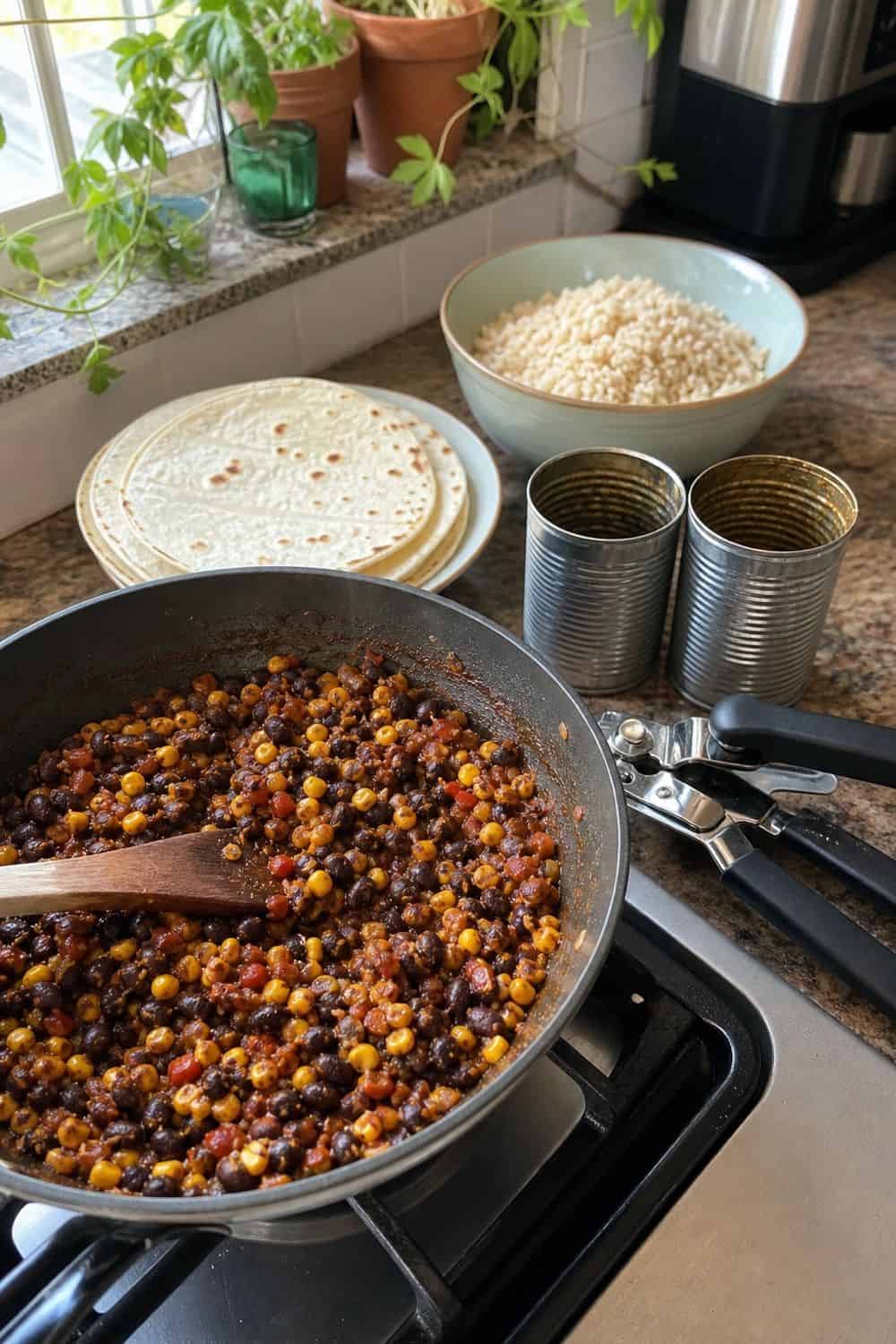 Canned Bean Taco Filling for budget pantry meal prep