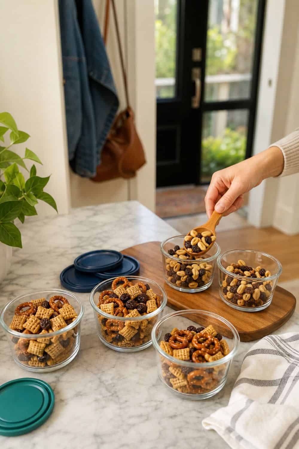 DIY Trail Mix Snack Cups for budget pantry meal prep