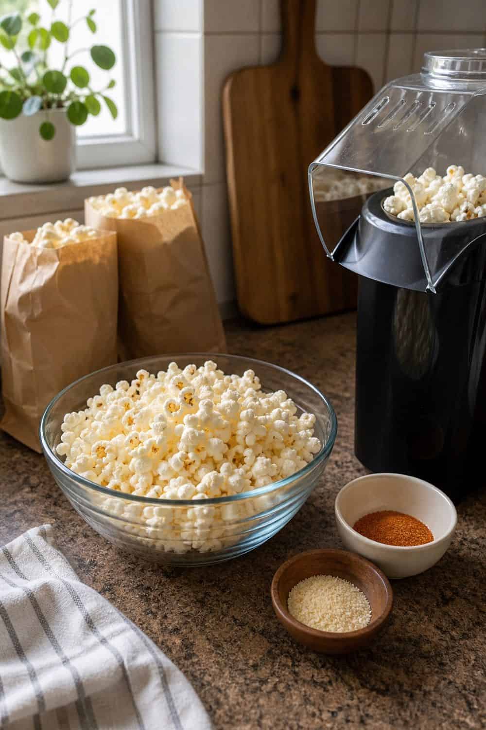 Popcorn Seasoning Snack Prep for budget pantry meal prep
