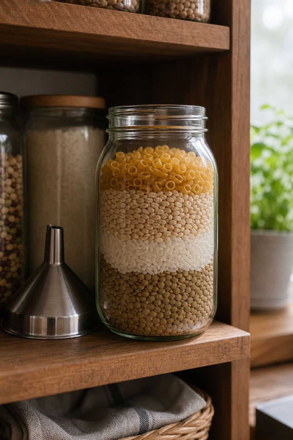 Dry Soup Mix Jars for budget pantry meal prep