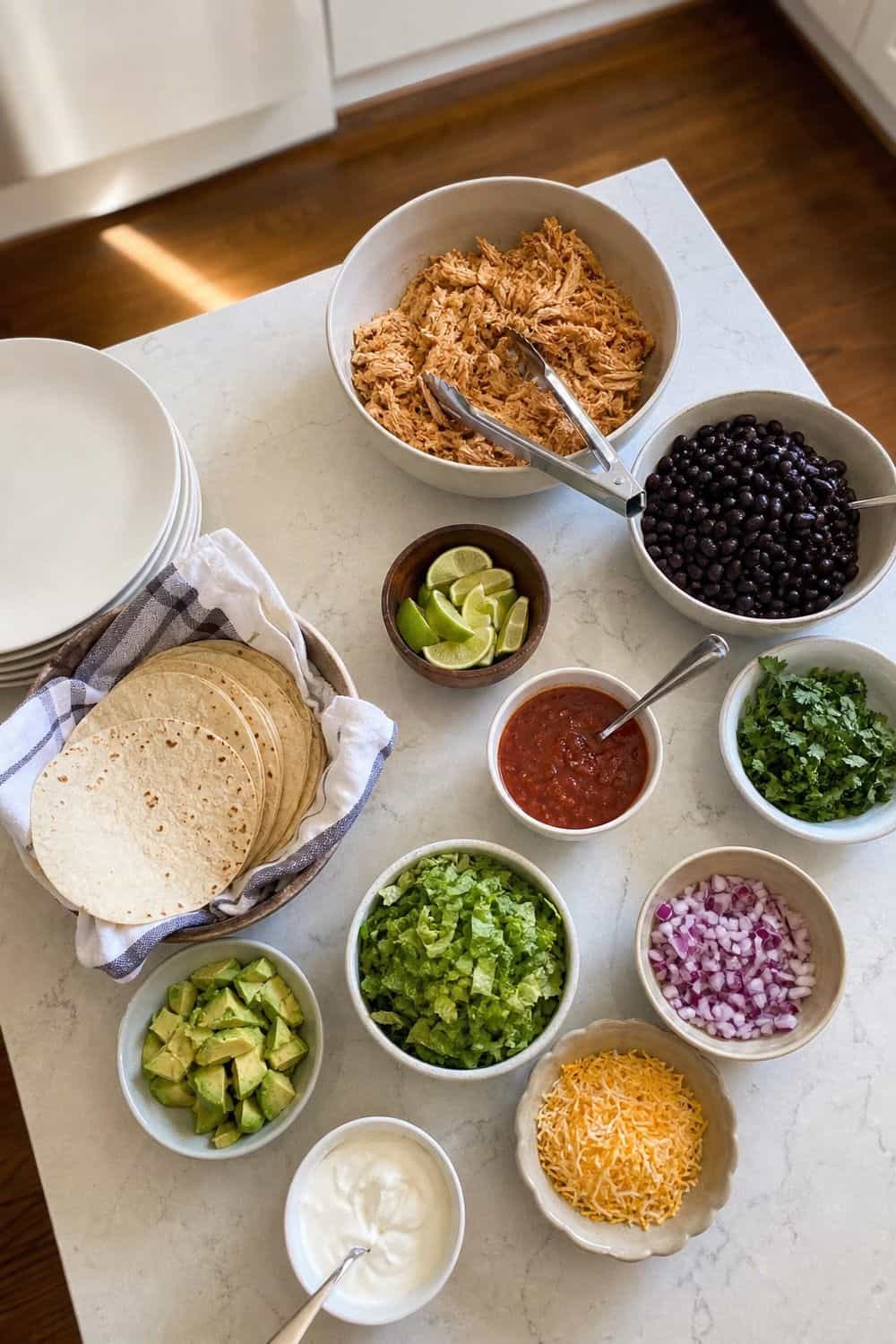 25 Casual Dinner Party Menu Ideas for Easy Hosting 4. Taco Bar With One Protein and One Bean for casual dinner party menu ideas