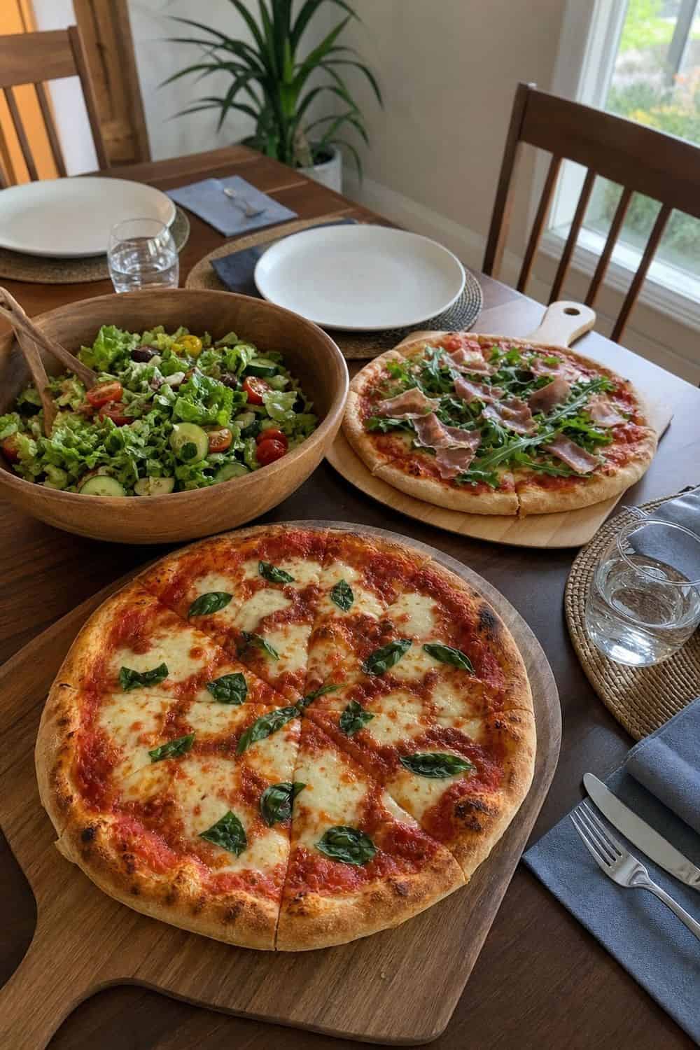 25 Casual Dinner Party Menu Ideas for Easy Hosting 6. Pizza and Big Salad Night for casual dinner party menu ideas