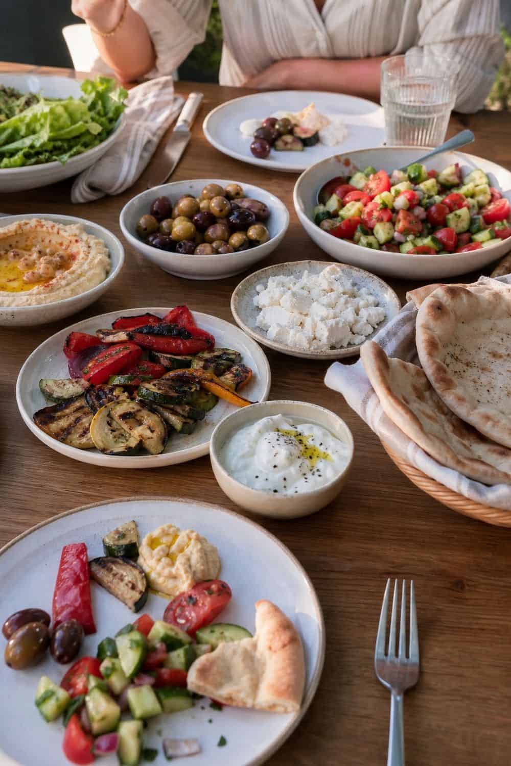 25 Casual Dinner Party Menu Ideas for Easy Hosting 11. Mediterranean Mezze Dinner for casual dinner party menu ideas