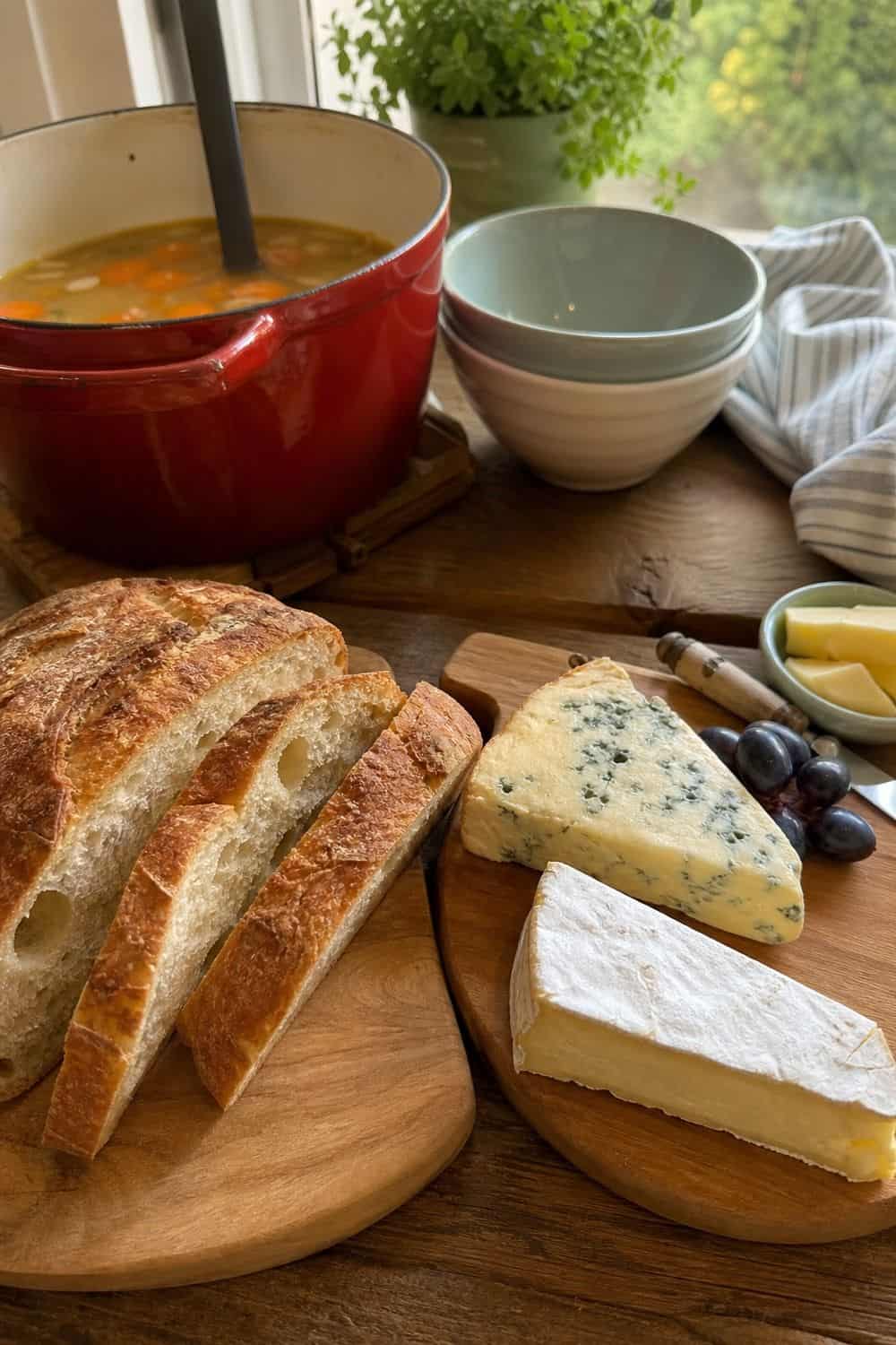 25 Casual Dinner Party Menu Ideas for Easy Hosting 14. Soup, Bread, and Cheese Menu for casual dinner party menu ideas