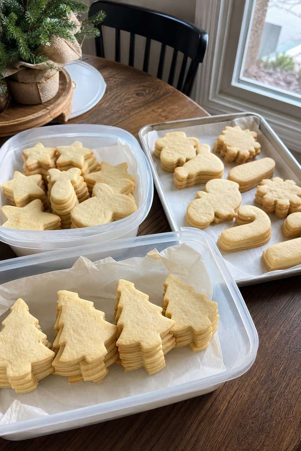 25 Christmas Cookie Decorating Party Ideas for Easy Hosting Cookies Baked and Cooled Before Guests Arrive setup for a Christmas cookie decorating party