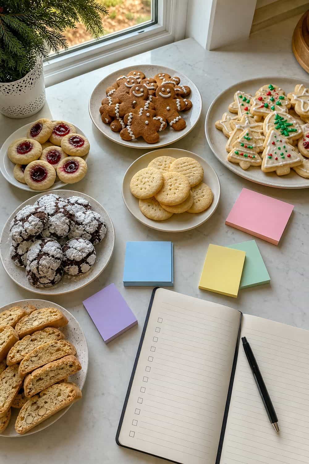 25 Christmas Cookie Party Hosting Ideas for Easy Hosting Early Cookie Type Claims setup for a Christmas cookie party hosting table