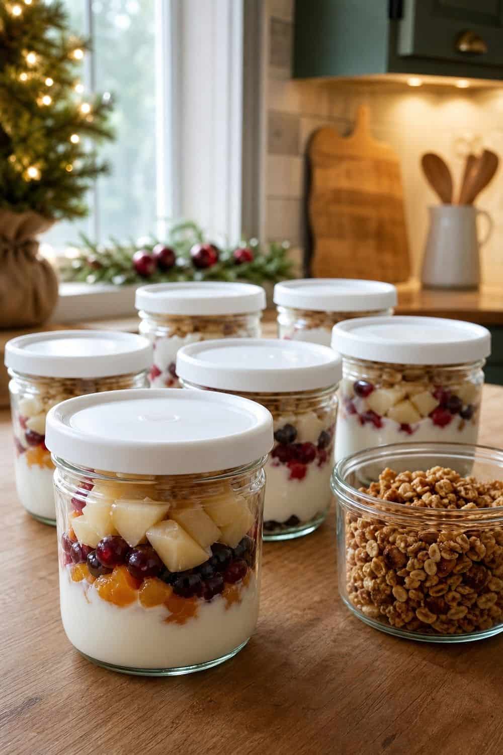 20 Christmas Meal Prep Ideas That Make Life Easier christmas meal prep 06 yogurt and fruit breakfast cups