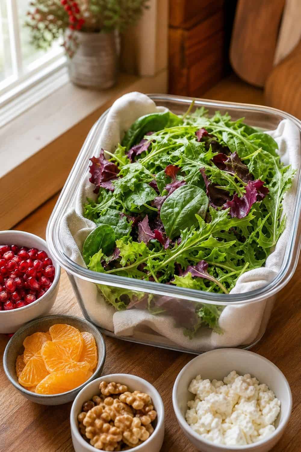 20 Christmas Meal Prep Ideas That Make Life Easier christmas meal prep 08 washed greens for a bright christmas salad