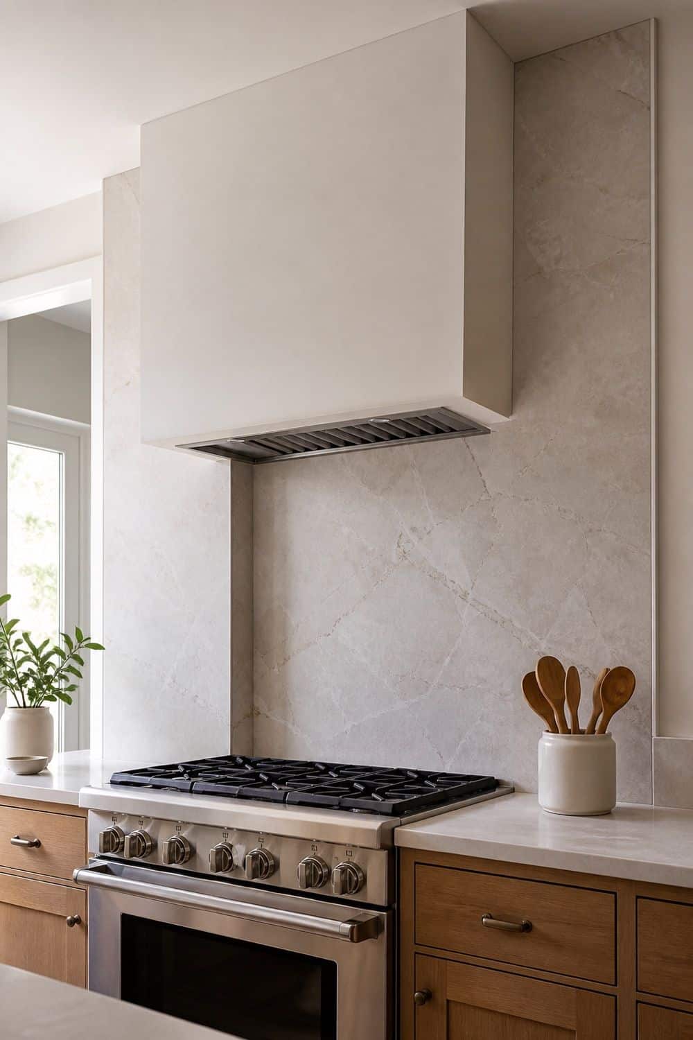 25 Contemporary Kitchen Ideas for a Clean, Polished Layout 7. Full-Height Backsplash Instead of a Short Strip