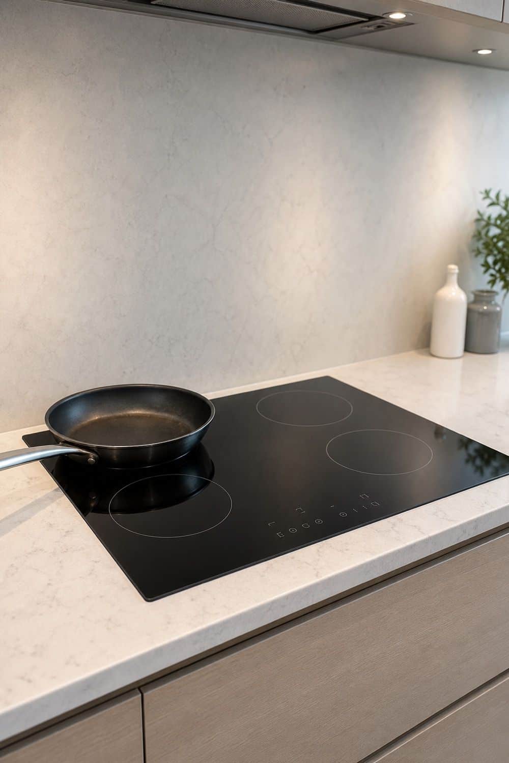 25 Contemporary Kitchen Ideas for a Clean, Polished Layout 13. Induction Cooktop With a Flush Surface