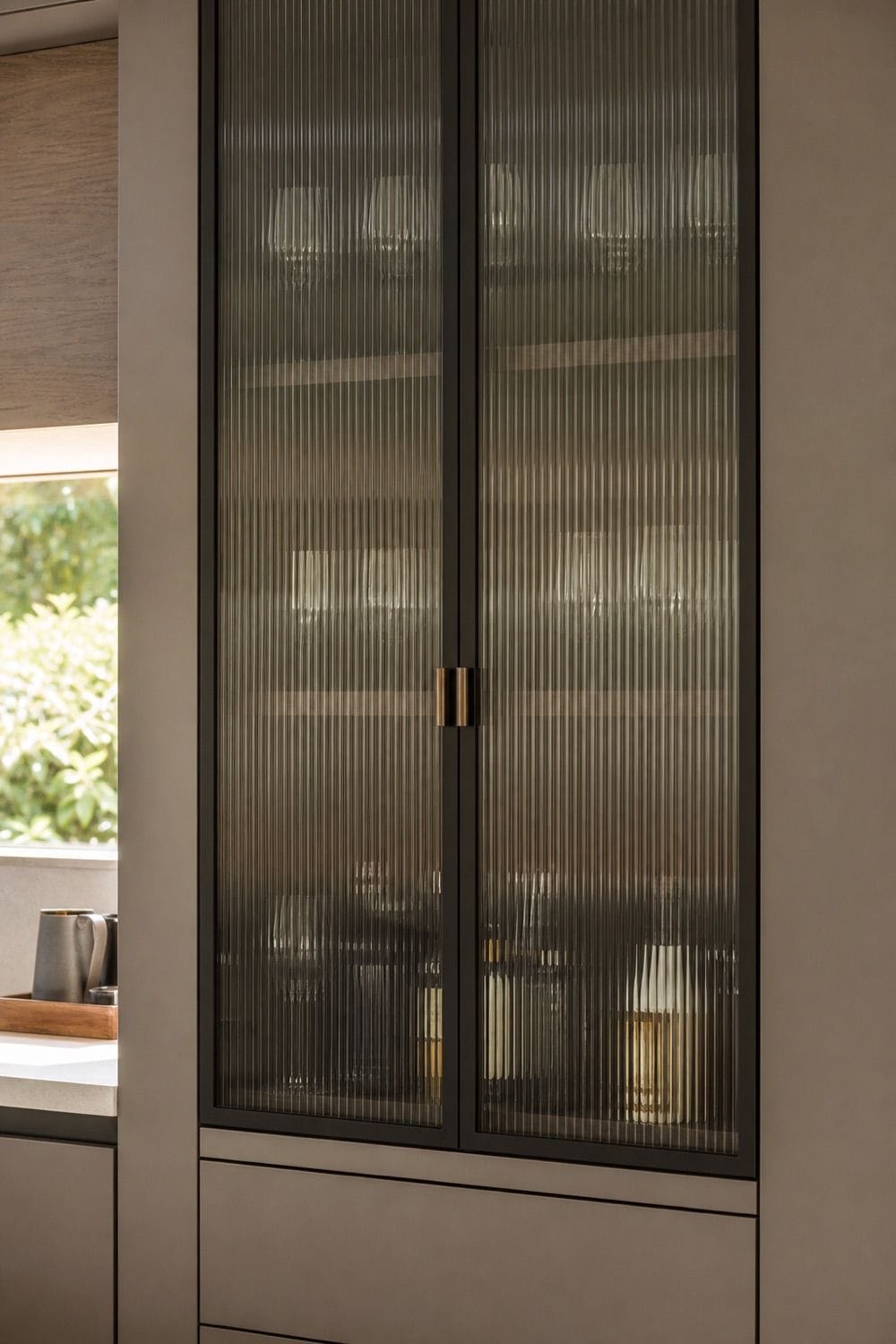 25 Contemporary Kitchen Ideas for a Clean, Polished Layout 23. Reeded Glass or Fluted Cabinet Accents