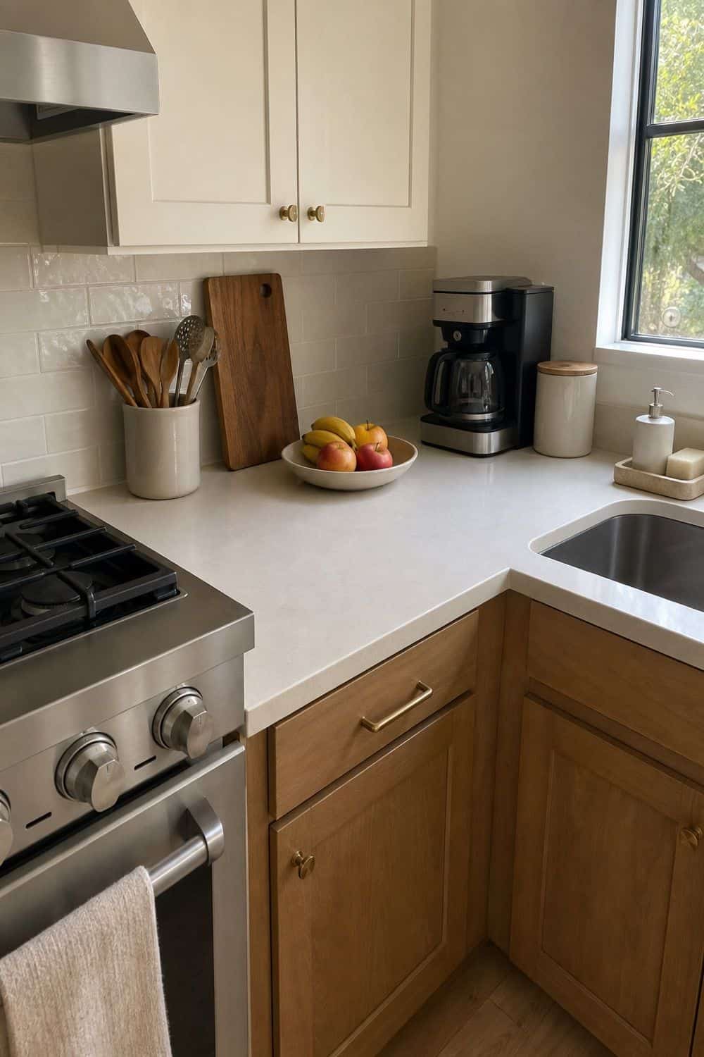 25 Contemporary Kitchen Ideas for a Clean, Polished Layout 25. Low and Useful Countertop Decor