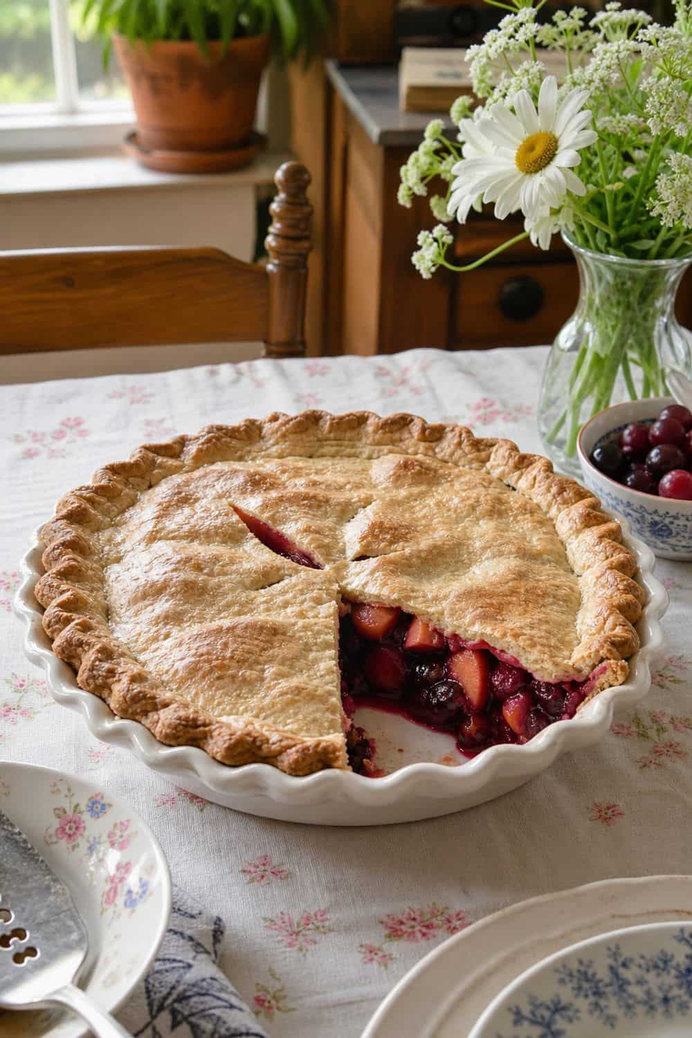 Bake a Fruit Pie in a Scalloped Dish