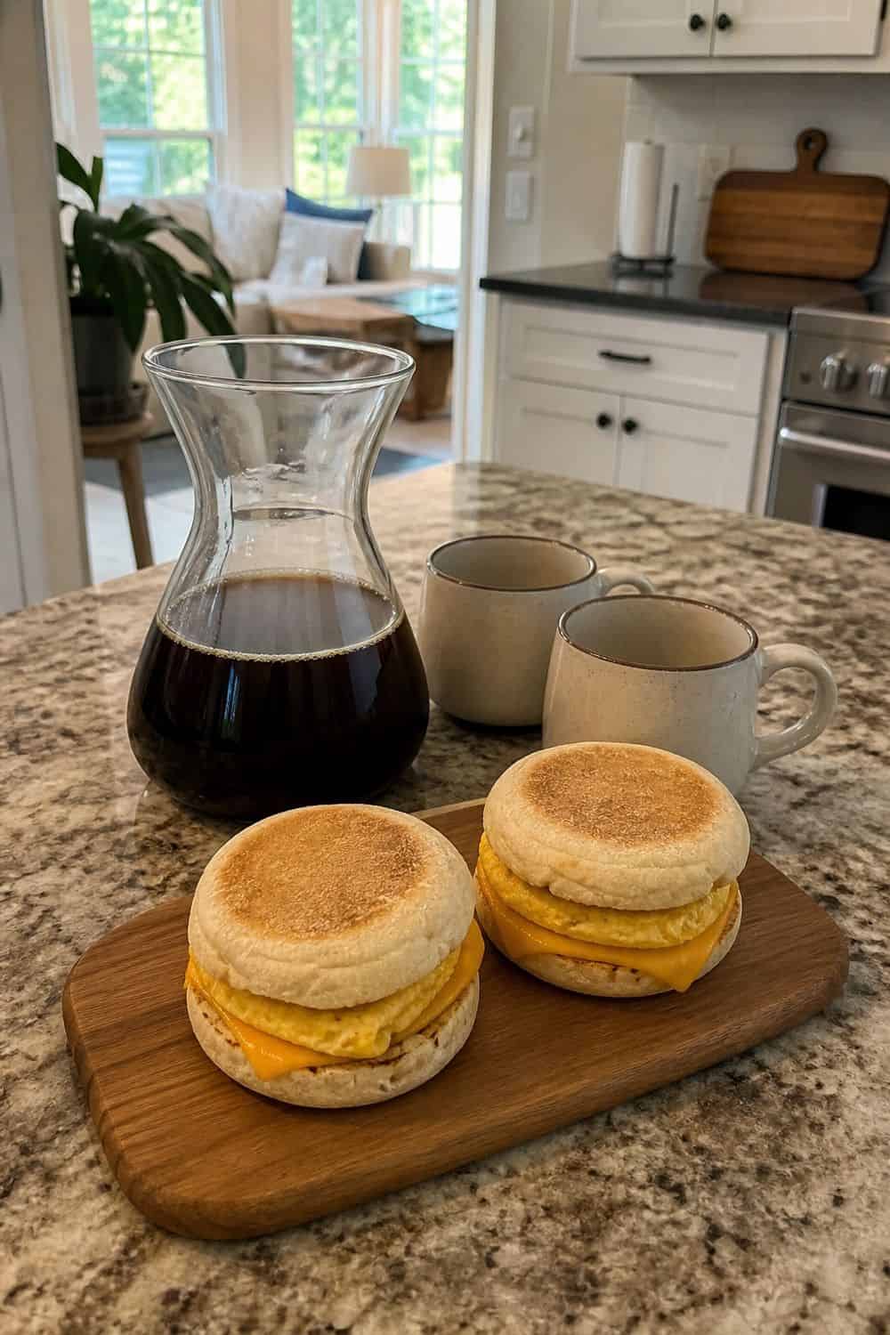 20 Cozy Coffee and Breakfast Ideas for Slow Mornings cozy coffee and breakfast ideas 05 drip coffee breakfast sandwich board