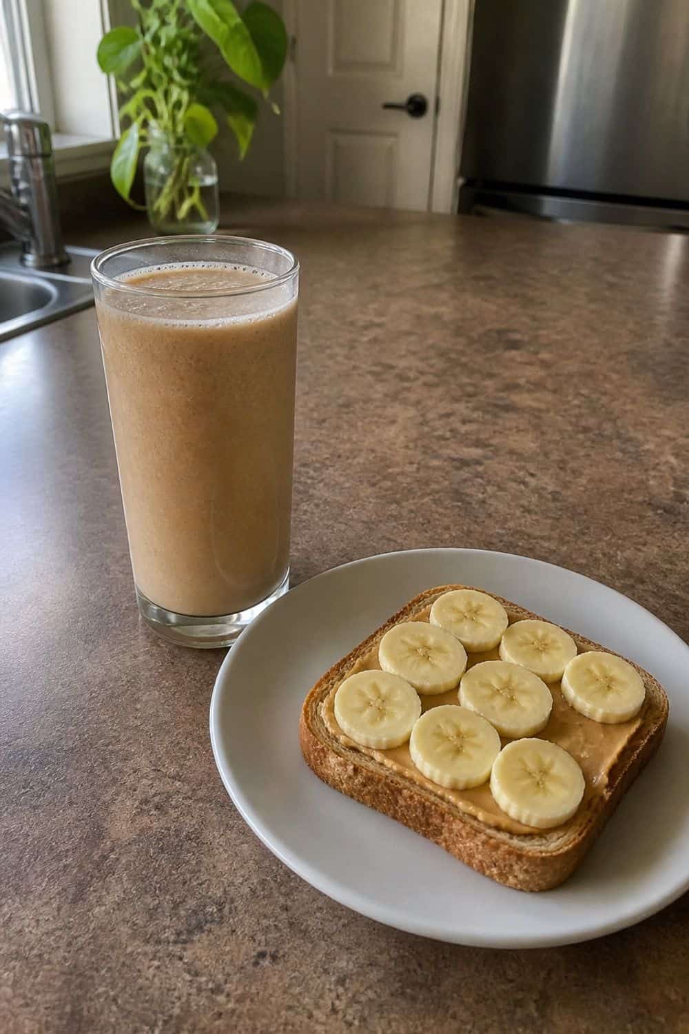20 Cozy Coffee and Breakfast Ideas for Slow Mornings cozy coffee and breakfast ideas 11 coffee smoothie peanut butter toast