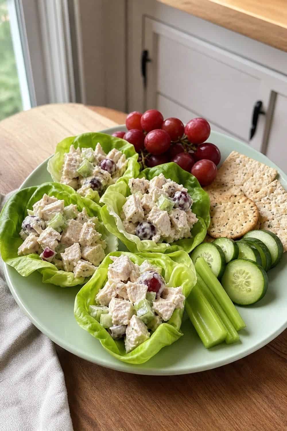 9. Chicken Salad Lettuce Cup Plate