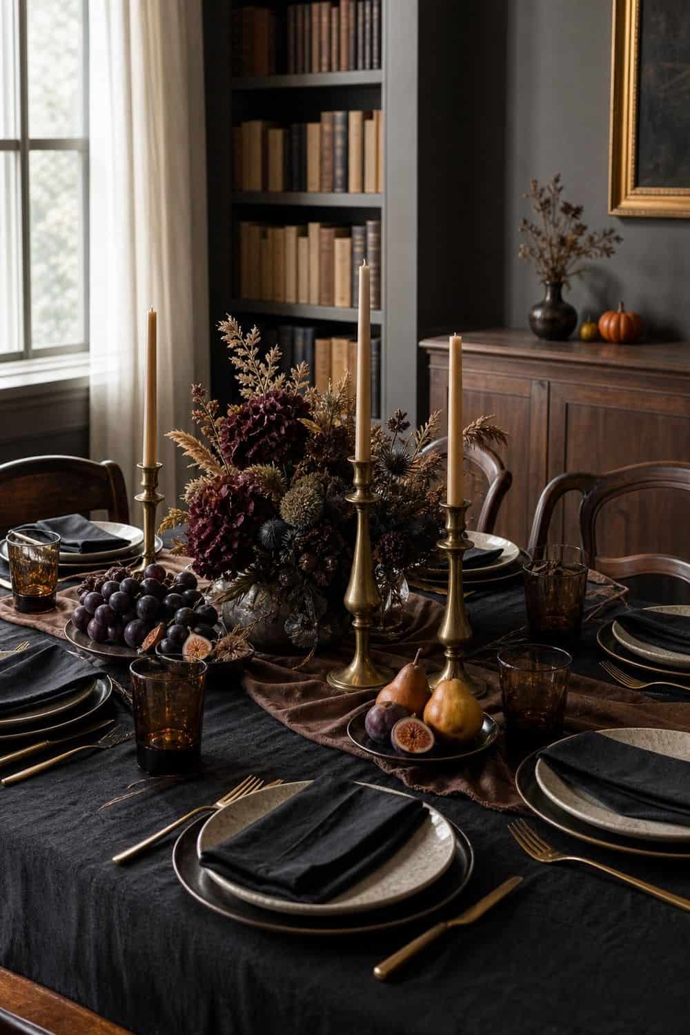 25 Dark Academia Tablescape Ideas for Easy Hosting dark academia tablescape ideas section 23