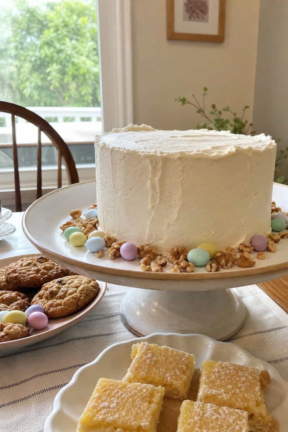 25 Easter Dessert Table Ideas for a Pretty Spring Spread easter dessert table 21 store bought cake fresh plating
