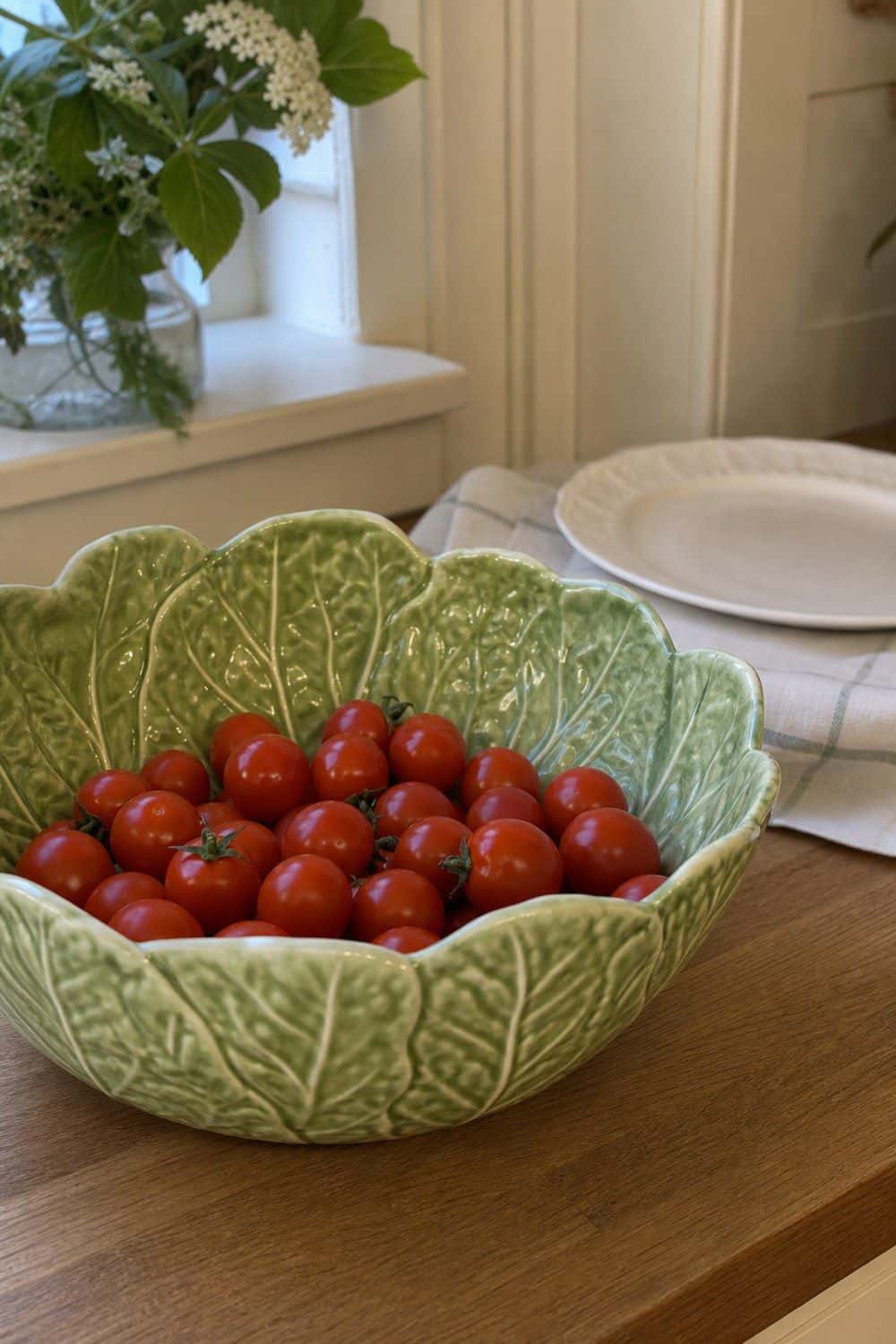 8. Cabbageware Serving Bowl for Garden-Inspired Color