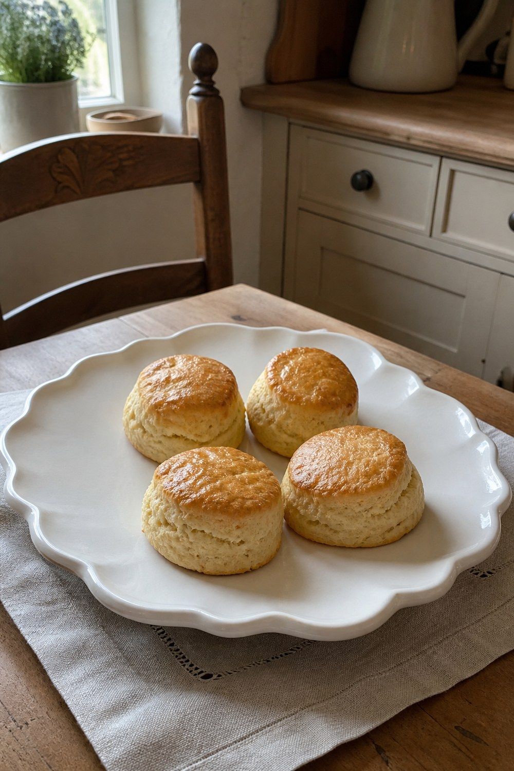 17. Scalloped Serving Platter for Tea-Time Food