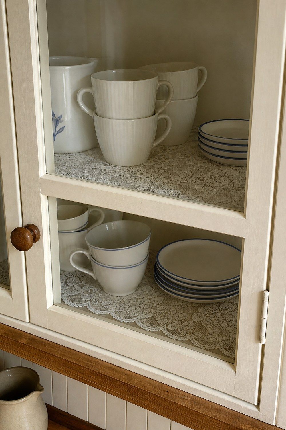 20. Lace Shelf Liner for Glass Cabinets