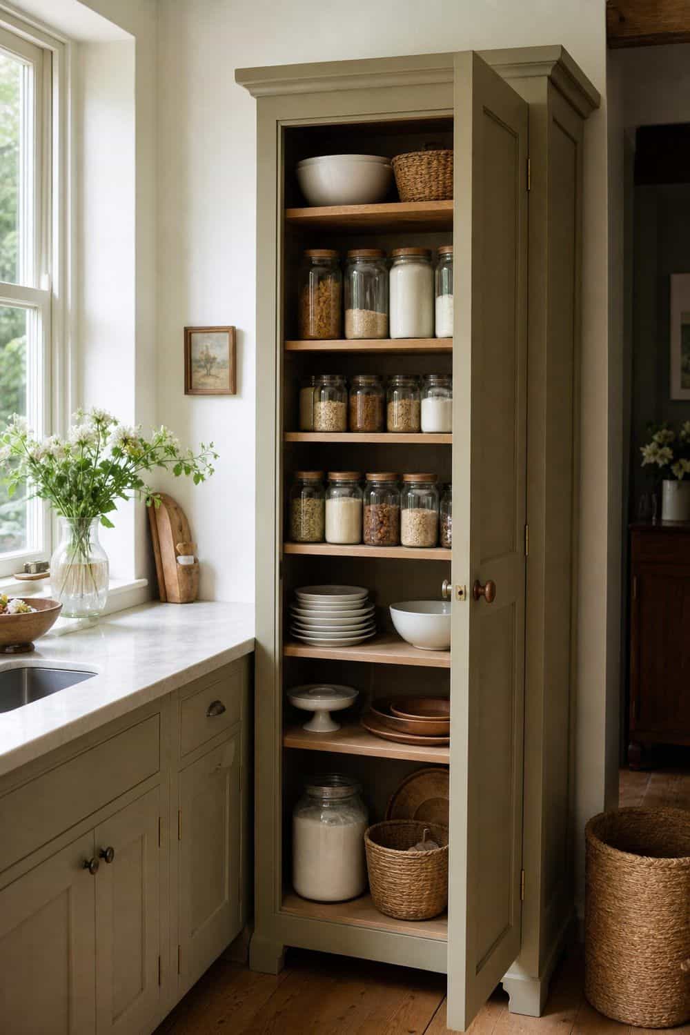 25 European Kitchen Ideas for a Collected Everyday Space european kitchen ideas 02 freestanding pantry cupboard