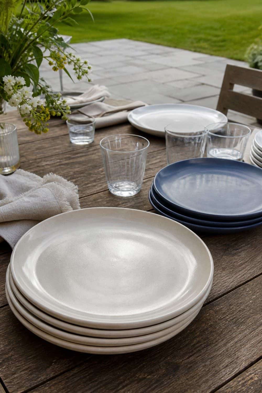 25 European Summer Dinner Party Ideas for a Long, Sunlit Table outdoor-safe reusable plates for a European summer dinner party