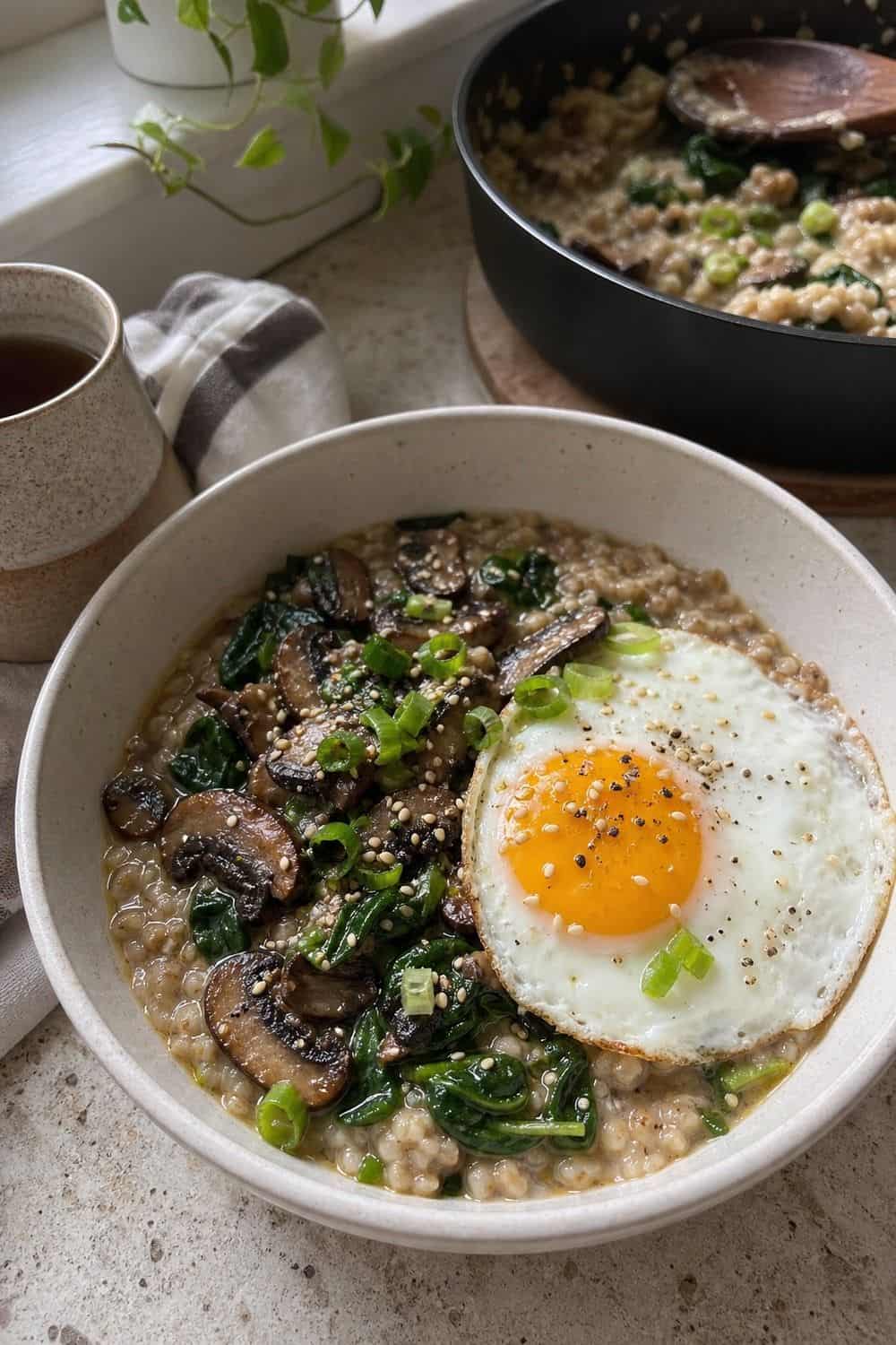 20 Fall Breakfast Ideas for Cozy Food Moments savory mushroom oat bowl for fall breakfast ideas