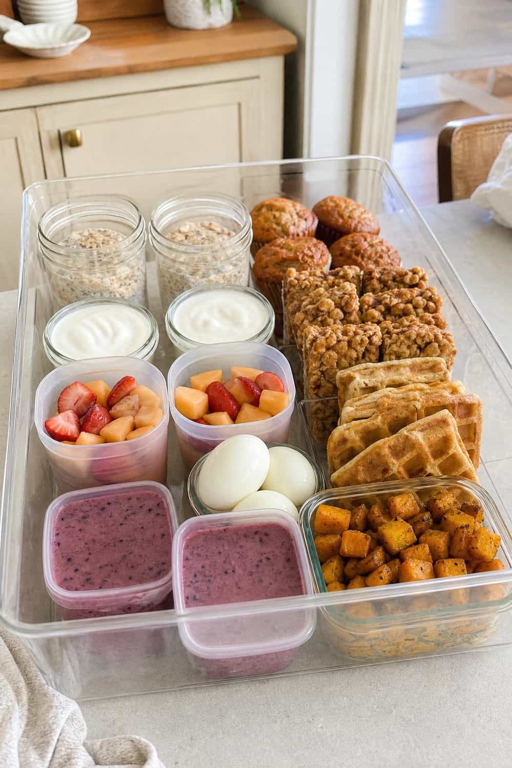 20 Fall Breakfast Ideas for Cozy Food Moments fall breakfast prep bin for fall breakfast ideas