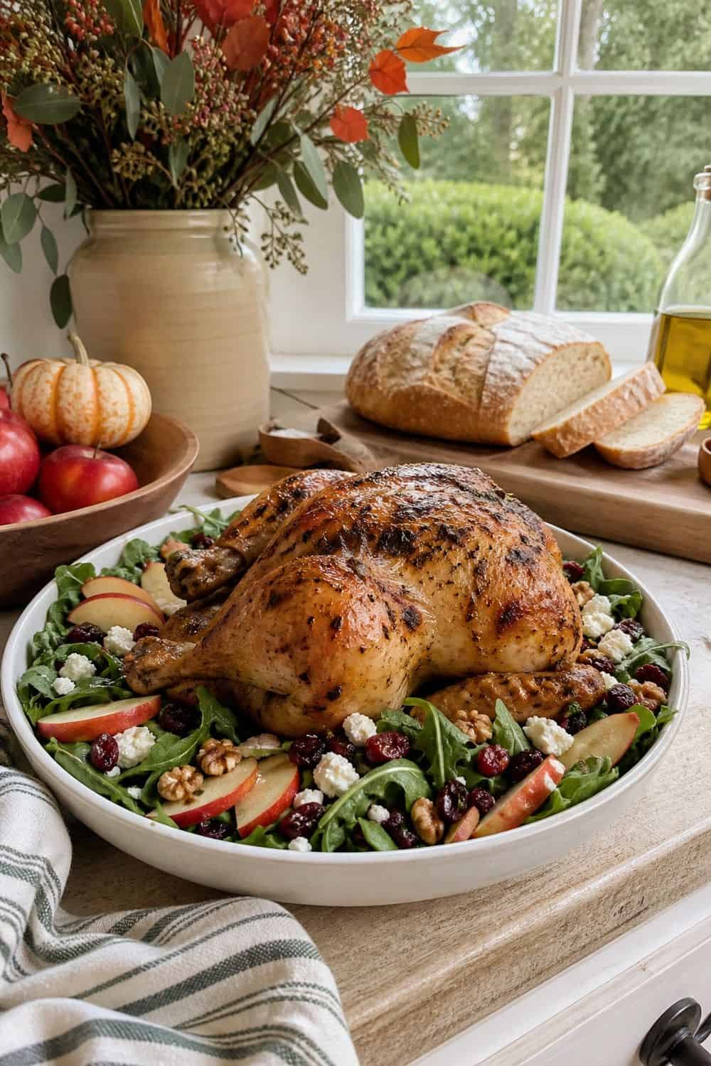 Fall dinner party idea showing use one store-bought dinner shortcut in a clean, cozy hosting setup.
