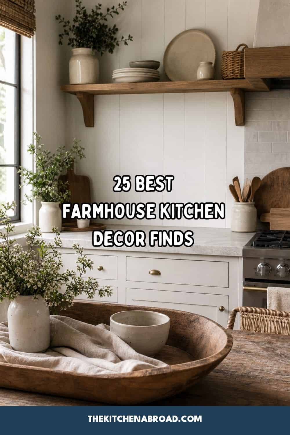 farmhouse kitchen decor finds pinterest pin