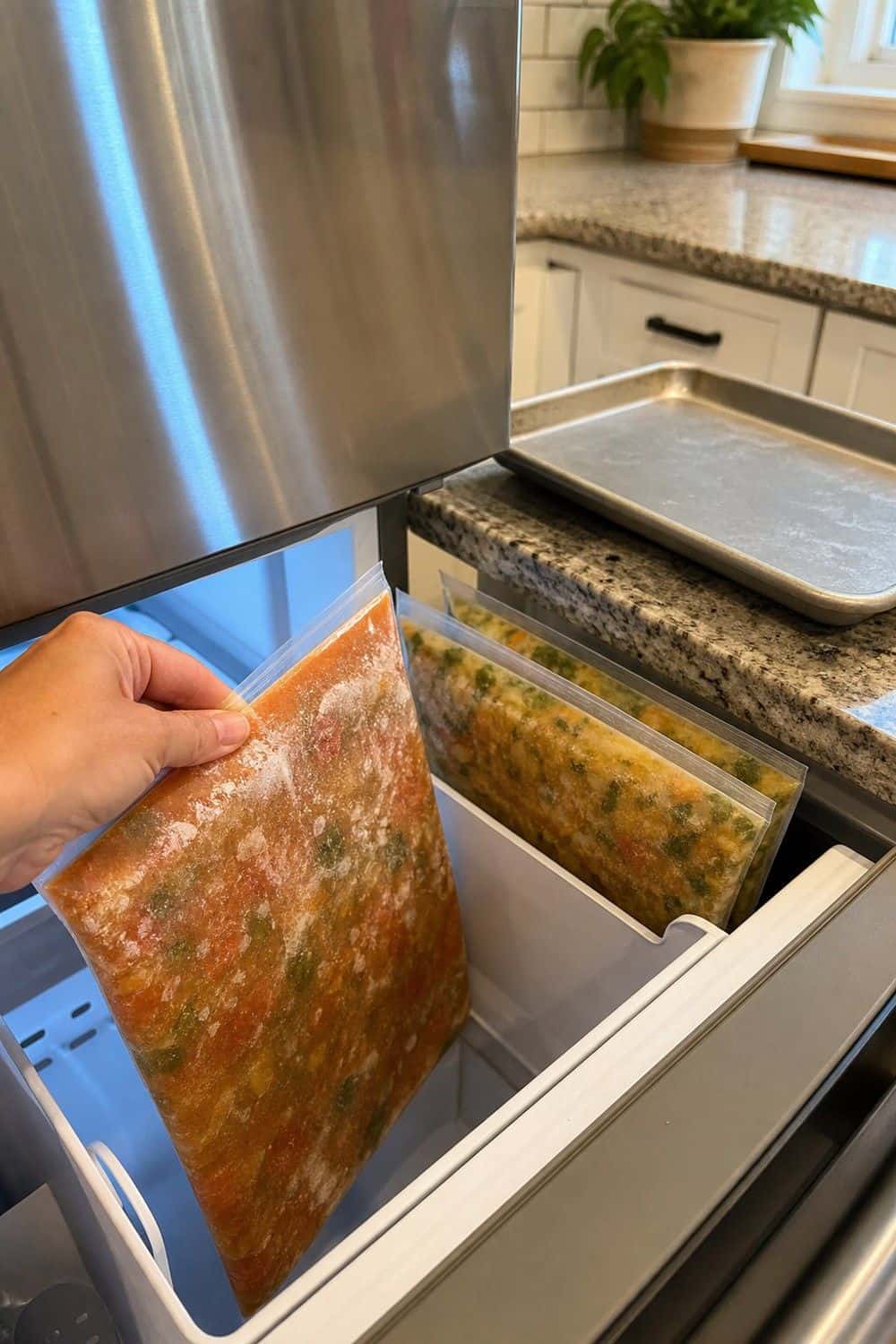 20 Freezer Meal Prep Ideas That Make Life Easier 1. Flat-Frozen Soup Packs