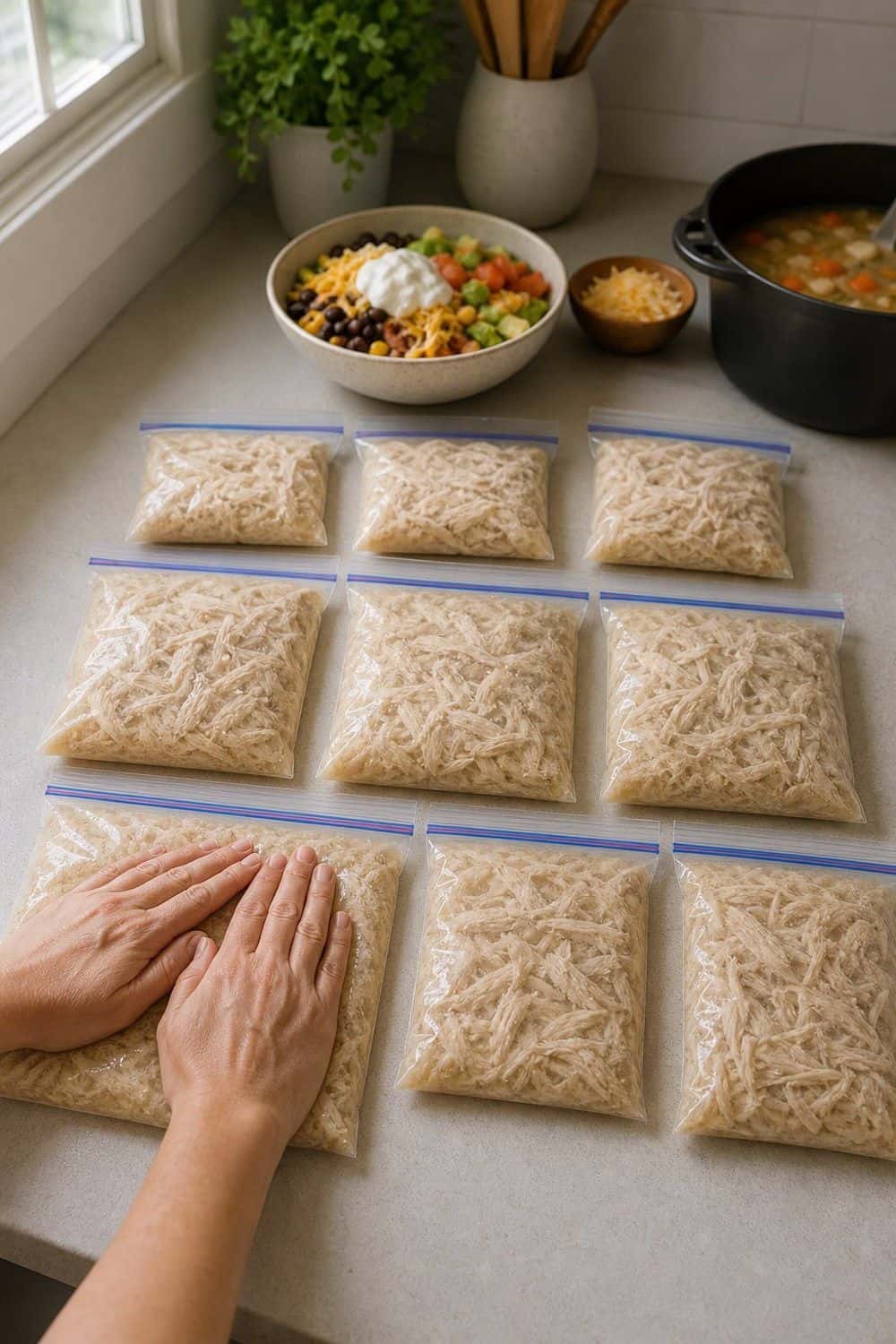 20 Freezer Meal Prep Ideas That Make Life Easier 9. Shredded Chicken Meal Packs