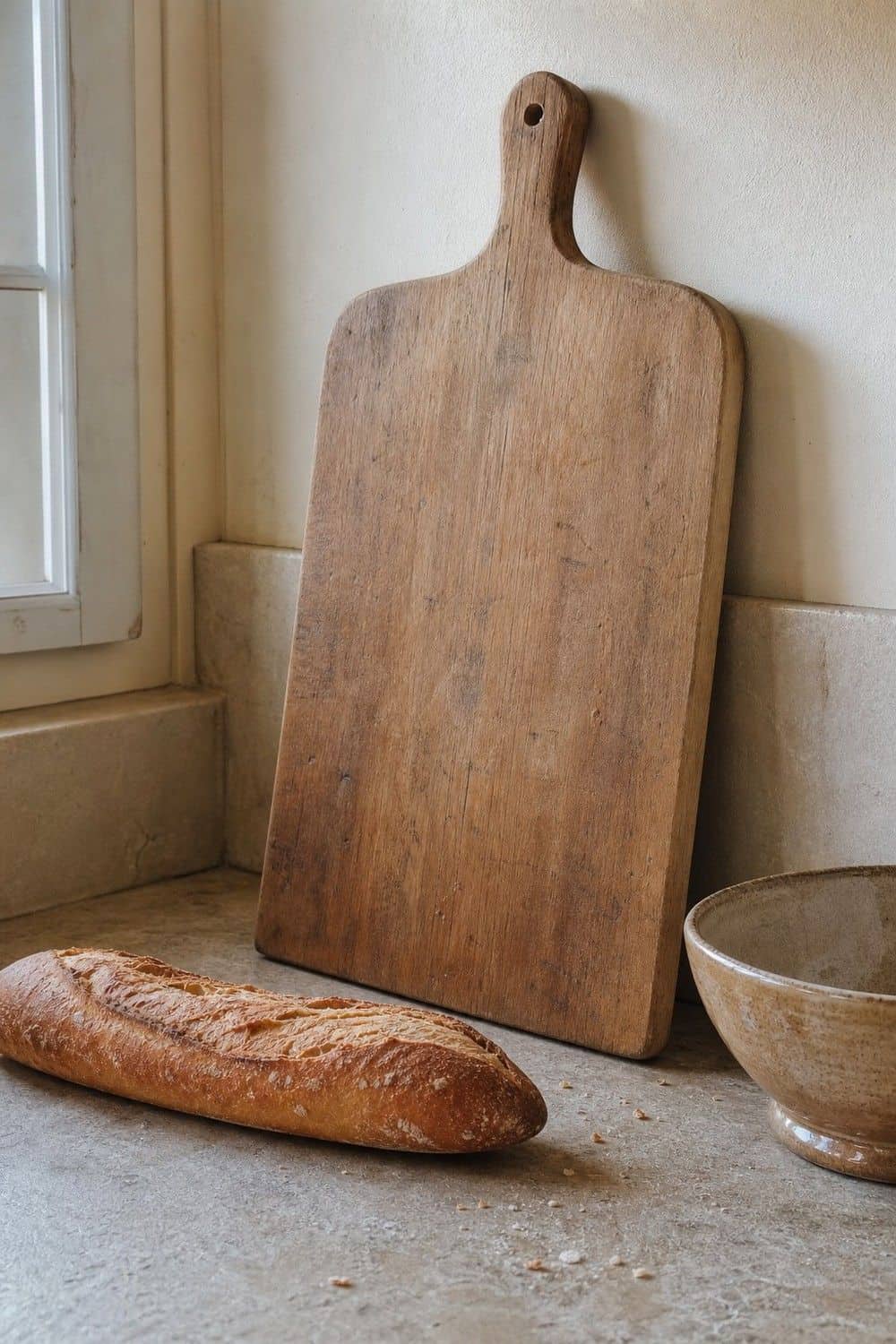 25 Best French Country Kitchen Decor Finds 7. Wooden Bread Board for Counter Warmth