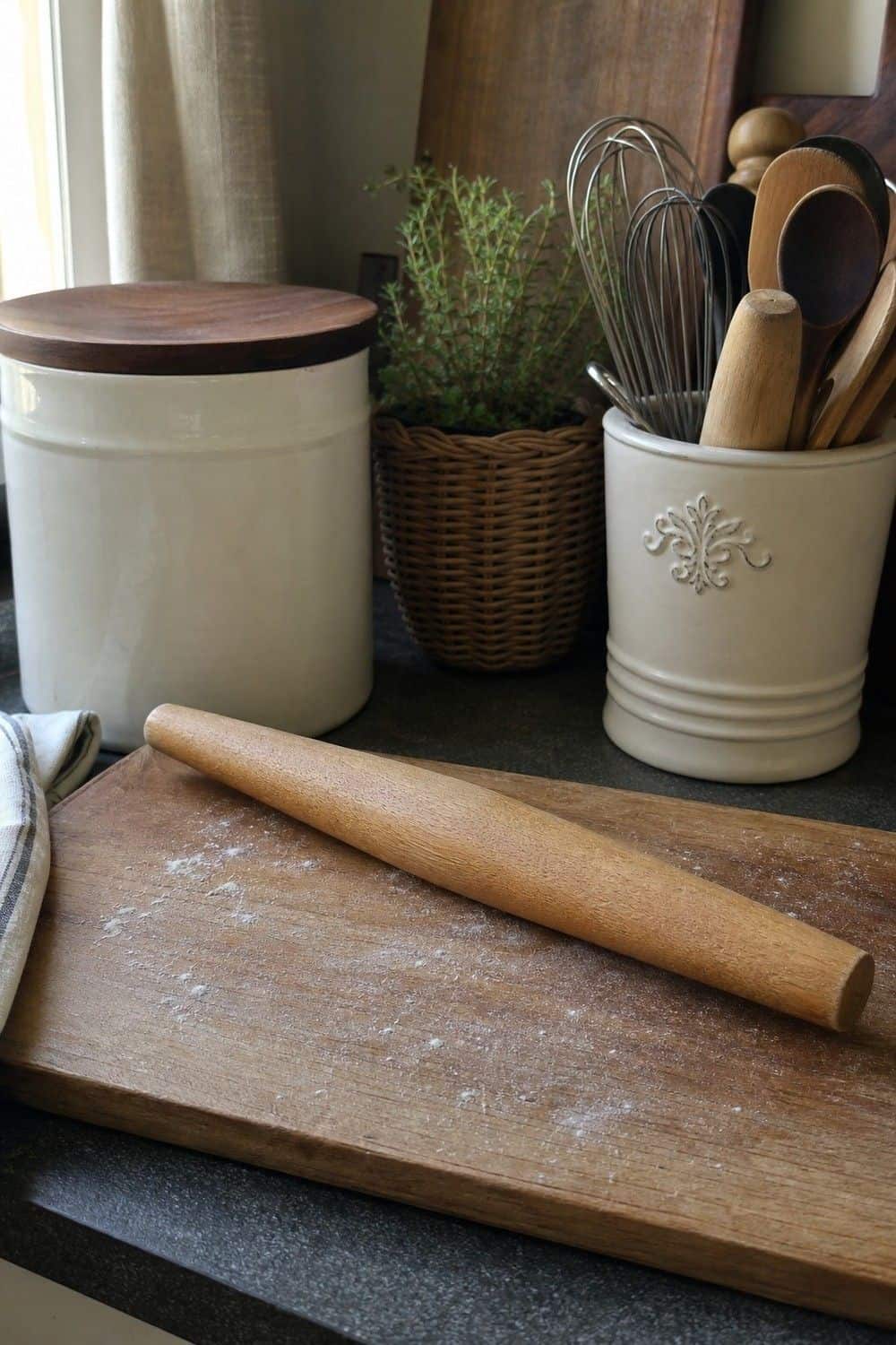 25 Best French Country Kitchen Decor Finds 8. French Rolling Pin for a Baking Corner