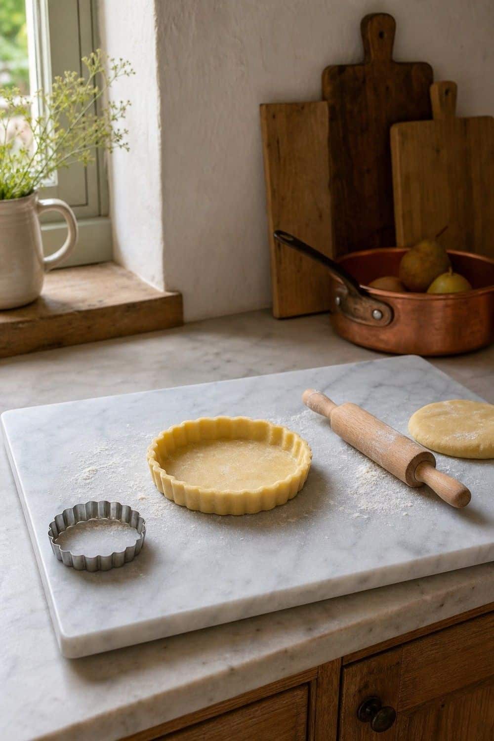 25 Best French Country Kitchen Decor Finds 9. Marble Pastry Board for French Baking